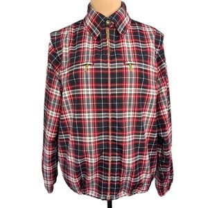 Catalina Plaid Windbreaker Jacket Size S (4/6) Full Zip